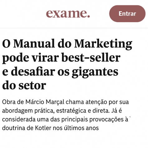 Matéria sobre o Manual do Marketing