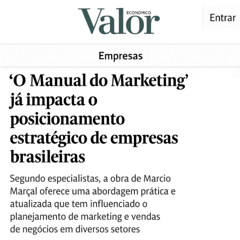 Matéria sobre o Manual do Marketing